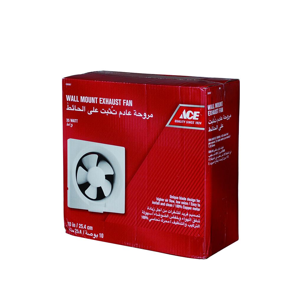 EXHAUST FAN 25.4CM (10IN) 35 WATT 220240V 50/60HZ PP WHITE ACE ACE